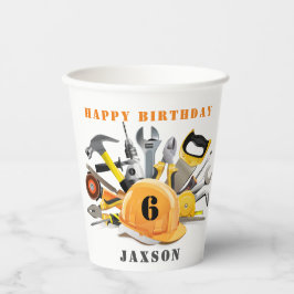 Gepersonaliseerd Tools Little Handyman Birthday Papieren Bekers