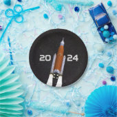 Gepersonaliseerd toonladderpapier voor ruimteraket papieren bordje (Feest)