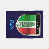 Gepersonaliseerd toren van de Pisa en de Italiaans Fleece Deken (Voorkant (Horizontaal))