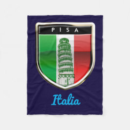 Gepersonaliseerd toren van de Pisa en de Italiaans Fleece Deken