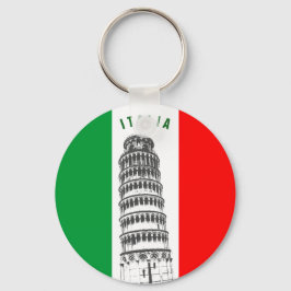 Gepersonaliseerd toren van de Pisa en de Italiaans Sleutelhanger