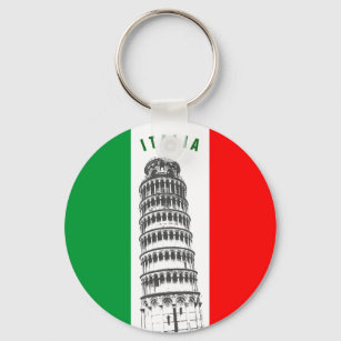 Gepersonaliseerd toren van de Pisa en de Italiaans Sleutelhanger