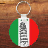 Gepersonaliseerd toren van de Pisa en de Italiaans Sleutelhanger (Voorkant)