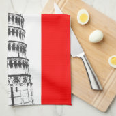 Gepersonaliseerd toren van de Pisa en de Italiaans Theedoek (Quarter Fold)