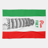 Gepersonaliseerd toren van de Pisa en de Italiaans Theedoek (Horizontaal)