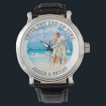 Gepersonaliseerd tot het einde van de tijd Foto Horloge<br><div class="desc">Gepersonaliseerd fotohorloge voor uw partner of nieuwe man - perfect voor een huwelijkscadeau, jubileum, verjaardag enz. De sjabloon is voor u ingericht om bijvoorbeeld uw eigen romantische foto of trouwfoto toe te voegen. Een vierkante foto of instagram-afbeelding is het gemakkelijkst om mee te werken. Het ontwerp bevat de woorden "tot...</div>