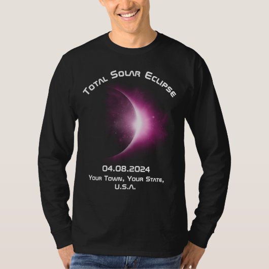 Gepersonaliseerd TOTAAL ZONNE-ECLIPSE Shirt met la (Voorkant)