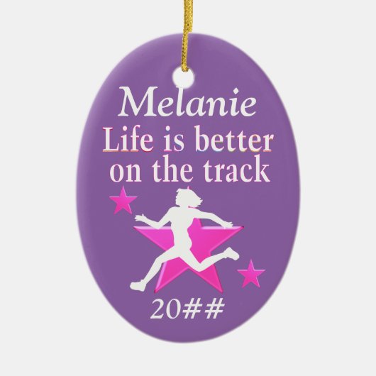 GEPERSONALISEERD TRACK STAR ORNAMENT (Voorkant)