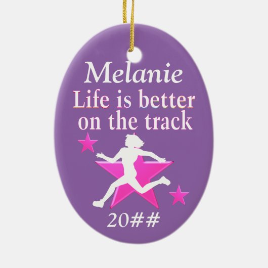  GEPERSONALISEERD TRACK STAR ORNAMENT (Achterkant)