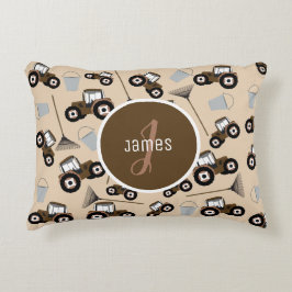 Gepersonaliseerd tractorpatroonpatroonuitrusting accent kussen