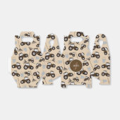 Gepersonaliseerd tractorpatroonpatroonuitrusting bedankdoosjes (Uitgevouwen)