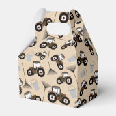 Gepersonaliseerd tractorpatroonpatroonuitrusting bedankdoosjes (Voorkant Zijde)