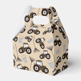 Gepersonaliseerd tractorpatroonpatroonuitrusting bedankdoosjes