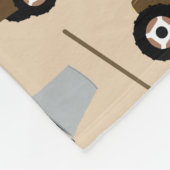 Gepersonaliseerd tractorpatroonpatroonuitrusting fleece deken (Hoek)