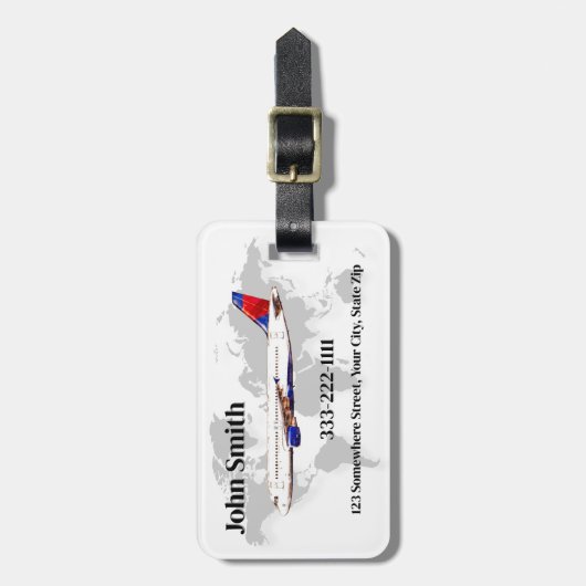 Gepersonaliseerd Travel Bagagelabel met aangepaste (Voorkant verticaal)