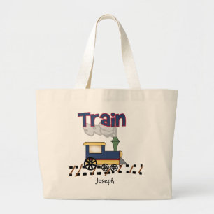 Gepersonaliseerd trein op baanvak Canvas tas