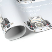 Gepersonaliseerd trendy bruiloft inpakpapier (Rol Hoek)