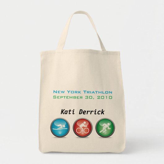 Gepersonaliseerd Triathlon Race Day Bag Tote Bag (Voorkant)