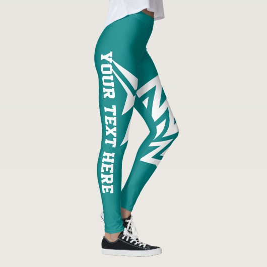 Gepersonaliseerd Tribal Star Design Turquoise Leggings (Rechts)