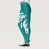 Gepersonaliseerd Tribal Star Design Turquoise Leggings (Links)