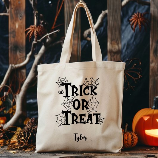 Gepersonaliseerd Trick or treat Kinder Halloween C Tote Bag