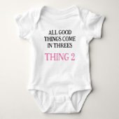 Gepersonaliseerd Triplets Gift, wijzigingsnummer & Romper (Voorkant)