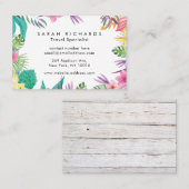 Gepersonaliseerd Tropical Beach Travel Visitekaart Visitekaartje (Voorkant / Achterkant)