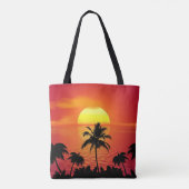 Gepersonaliseerd TROPICAL SUNSET Shoulder Tas (Achterkant)