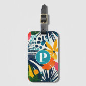 Gepersonaliseerd tropisch Abstract patroon Bagagelabel (Voorkant (verticaal))