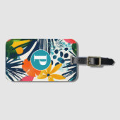 Gepersonaliseerd tropisch Abstract patroon Bagagelabel (Voorkant (horizontaal))