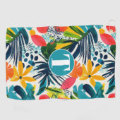 Gepersonaliseerd tropisch Abstract patroon Golfhanddoek (Horizontaal)