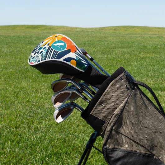 Gepersonaliseerd tropisch Abstract patroon Golfheadcover (Insitu)