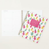 Gepersonaliseerd tropisch anananaseppatroon planner (Display)