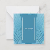 Gepersonaliseerd tropisch Blauwgroen Notitiekaartje (Achterkant)