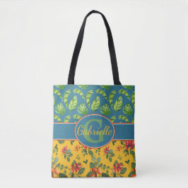Gepersonaliseerd tropisch eiland tote bag