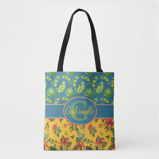 Gepersonaliseerd tropisch eiland tote bag (Voorkant)