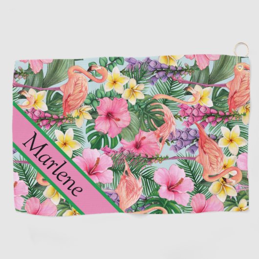 Gepersonaliseerd tropisch golfhanddoek (Horizontaal)