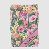 Gepersonaliseerd tropisch golfhanddoek (Voorkant)