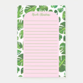 Gepersonaliseerd tropisch monstera Leaf Patroon Post-it® Notes (Voorkant)