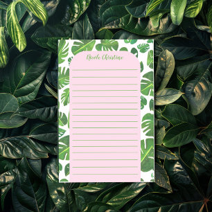 Gepersonaliseerd tropisch monstera Leaf Patroon Post-it® Notes