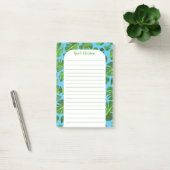 Gepersonaliseerd tropisch monstera Leaf Patroon Post-it® Notes (Kantoor)