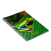 Gepersonaliseerd Tropisch regenwoud groen rood-oog Notitieboek (Rechterzijde)