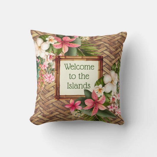 Gepersonaliseerd Tropisch welkom op de eilanden Kussen (Voorkant)