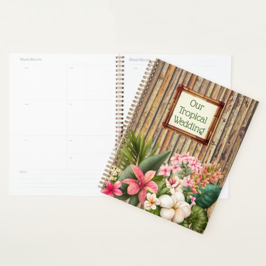 Gepersonaliseerd Tropische bruiloft Planner (Display)