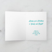 Gepersonaliseerd tropische pastel roze flamingo va bedankkaart (Binnen)