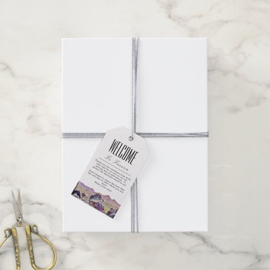 Gepersonaliseerd Tucson Welcome Gift Label Cadeaulabel (Met Touw)
