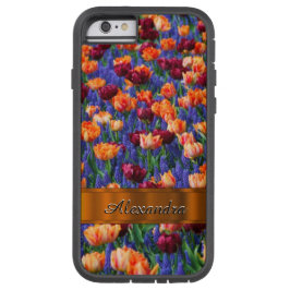 Gepersonaliseerd  tulpenbloemenveld iPhone 13 hoesje