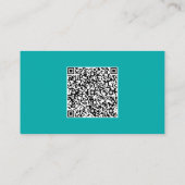 Gepersonaliseerd Turquoise Visitekaartje met QR Co (Achterkant)