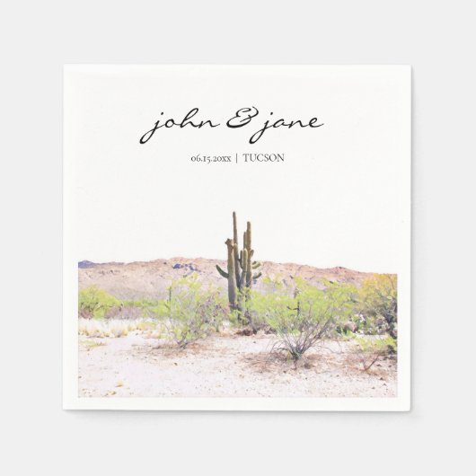 Gepersonaliseerd Tuscon Arizona Desert Napkins Servet (Voorkant)