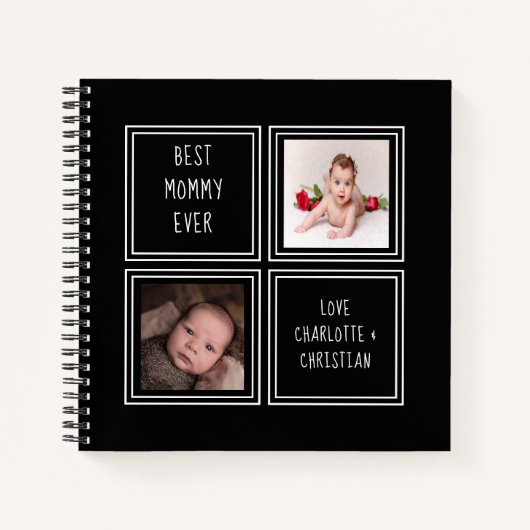 Gepersonaliseerd Twee Malplaatje van de Foto Één v Notitieboek (Voorkant)